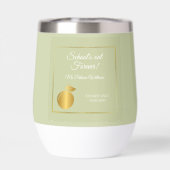 Elegantes Teachers Golden Pastel Retirement Party (Rückseite)