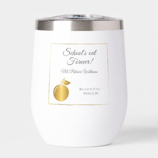 Elegantes Teachers Golden Pastel Retirement Party (Vorderseite)