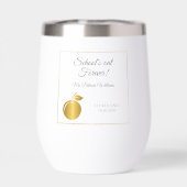 Elegantes Teachers Golden Pastel Retirement Party (Rückseite)