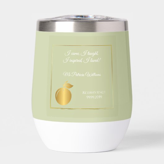 Elegantes Teachers Golden Pastel Retirement Party (Vorderseite)