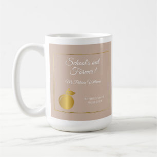 Elegantes Teachers Golden Pastel Retirement Party Kaffeetasse