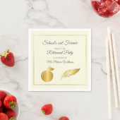 Elegantes Teachers Golden Pastel Retirement Party Serviette (Beispiel)