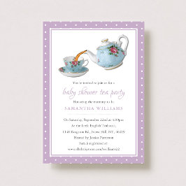 Elegantes Teacups Baby Dusche Tee Party Einladung