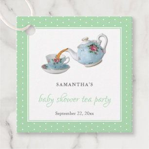 Elegantes Teacups Baby Dusche Tee Party Geschenkanhänger