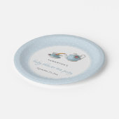 Elegantes Teacups Baby Dusche Tee Party Pappteller (Schrägansicht)