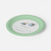 Elegantes Teacups Baby Dusche Tee Party Pappteller (Schrägansicht)