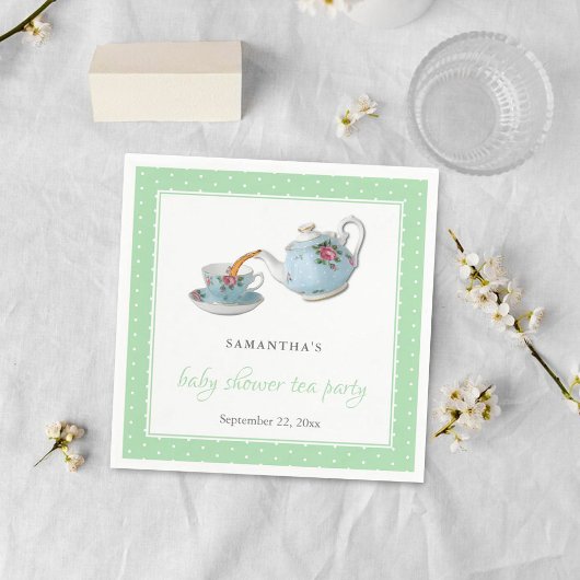 Elegantes Teacups Baby Dusche Tee Party Serviette