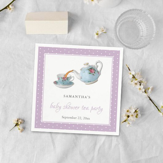 Elegantes Teacups Baby Dusche Tee Party Serviette
