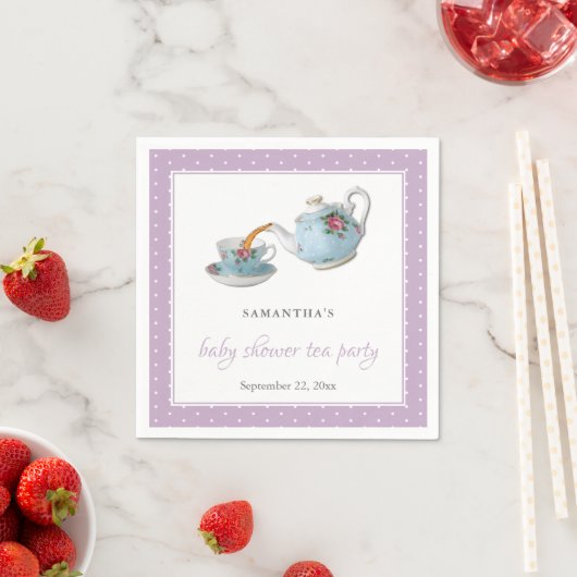 Elegantes Teacups Baby Dusche Tee Party Serviette (Beispiel)