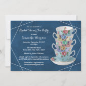 Elegantes Teacups Brautparty Teezeremonie Party Einladung (Vorderseite)