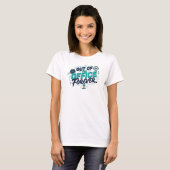 Elegantes Teal-AUS DEM BÜRO-Statement-Design T-Shirt (Vorne ganz)