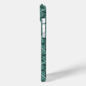 Elegantes Teal-Blumenmuster mit Blatt-Mandala Case-Mate iPhone Hülle (Rückseite / Links)