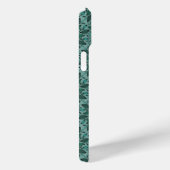 Elegantes Teal-Blumenmuster mit Blatt-Mandala Case-Mate iPhone Hülle (Rückseite / Rechts)