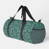 Elegantes Teal-Blumenmuster mit Blatt-Mandala  Duffle Bag (Rechte Ecke)