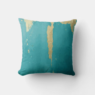 Elegantes Teal-Design mit goldenen Akzenten Kissen