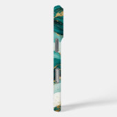 Elegantes Teal-Gold-Wasserfarben-Case Case-Mate iPhone Hülle (Rückseite / Rechts)