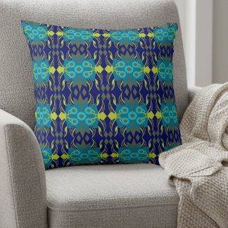 Elegantes Teal und Navy Kissen