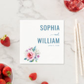 Elegantes Tealblumen-Muster Serviette (Beispiel)