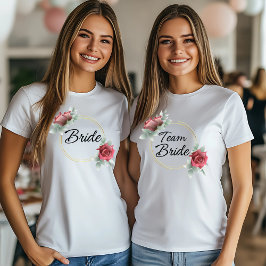 Elegantes Team Bride Design für Junggeselinnen-Abs T-Shirt