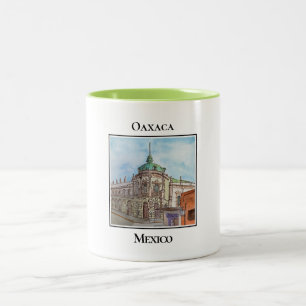 Elegantes Teatro Macedonio Alcala in Oaxaca Zweifarbige Tasse