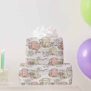 Elegantes Teeparty-Geschenkpapier Geschenkpapier