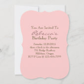 elegantes TeeschalenVintages Einladung (Rückseite)