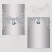 Elegantes Template für die Silver Diamond Business Visitenkarte (Vorne/Hinten)