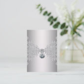 Elegantes Template für die Silver Diamond Business Visitenkarte (Stehend Vorderseite)