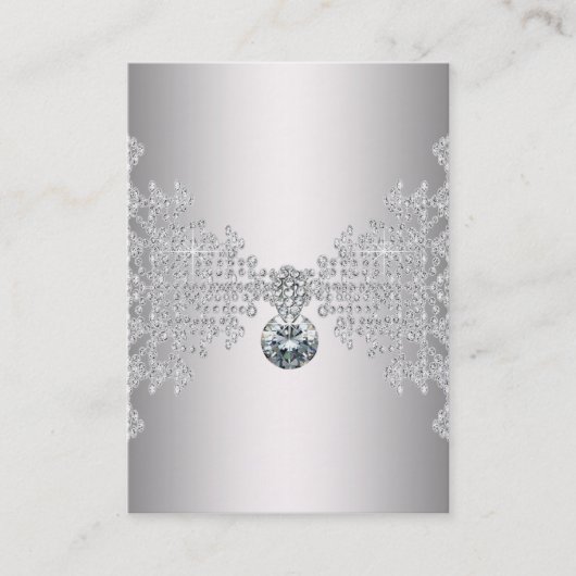 Elegantes Template für die Silver Diamond Business Visitenkarte (Vorderseite)