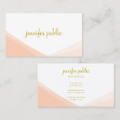 Elegantes Template Handgeschriebenes Gold Name Scr Visitenkarte (Vorne/Hinten)