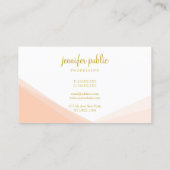 Elegantes Template Handgeschriebenes Gold Name Scr Visitenkarte (Rückseite)