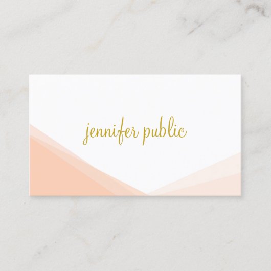 Elegantes Template Handgeschriebenes Gold Name Scr Visitenkarte (Vorderseite)