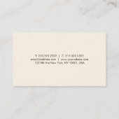 Elegantes Template Luxury Signature Cream Paper Visitenkarte (Rückseite)
