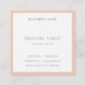 Elegantes Template Minimalistisch Luxury Premium D Quadratische Visitenkarte (Rückseite)