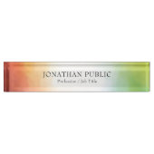 Elegantes Template Moderne Abstrakte Kunst Namensplakette (Vorderseite)