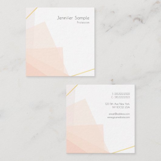 Elegantes Template Modernes, Minimalistisches Beru Quadratische Visitenkarte (Vorne/Hinten)