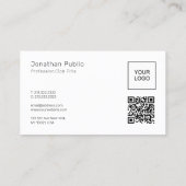 Elegantes Template QR-Code Hochladen der Firmenlog Visitenkarte (Rückseite)