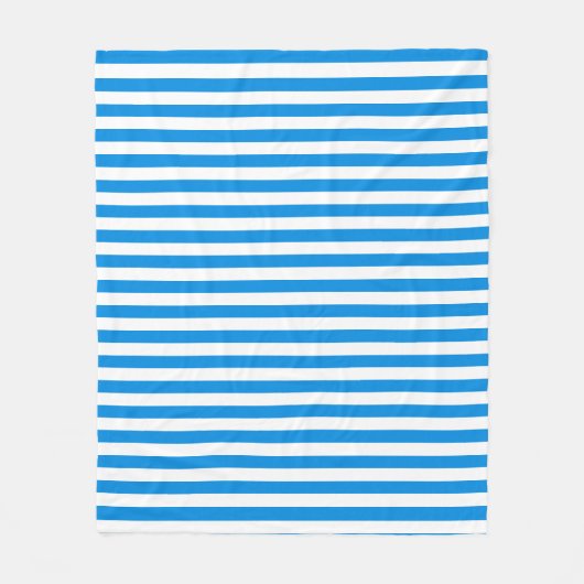 Elegantes Template Trendy Blue White Striping Medi Fleecedecke (Vorderseite)