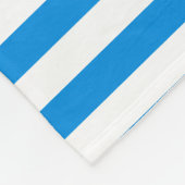 Elegantes Template Trendy Blue White Striping Medi Fleecedecke (Ecke)