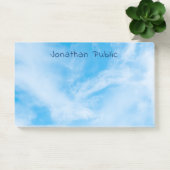 Elegantes Template White Clouds Blue Sky Moderne Post-it Klebezettel (Büro)