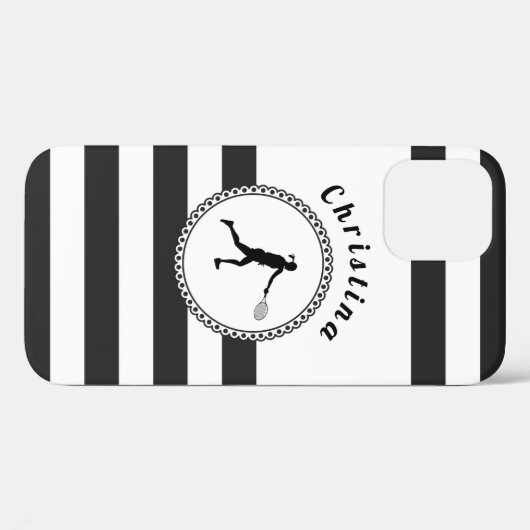 Elegantes Tennis Design Sportthema Girls Name Spaß Case-Mate iPhone Hülle (Rückseite (Horizontal))