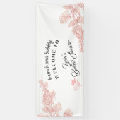 Elegantes Tequila Pink Fun Brautparty Willkommen Banner (Vertikal)