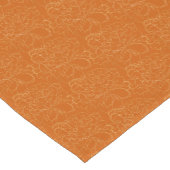 Elegantes Terra Cotta Gold Floral Muster Kurzer Tischläufer (Ecke)