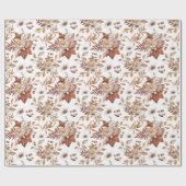 Elegantes Terracotta Fall Blumenpapier Geschenkpapier (Flach)