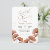 Elegantes Terracotta Foliage Brautparty Einladung (Stehend Vorderseite)