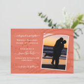 Elegantes Terracotta-Foto Hochzeit rettet das Datu Save The Date (Stehend Vorderseite)