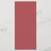 Elegantes Terracotta Gold Script Wedding Menu Menükarte (Rückseite)