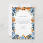 Elegantes Terracotta Navy and Rust Wedding Foto Dankeskarte (Rückseite)