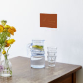 Elegantes Terracotta und Goldaunen Zeichen Foliendrucke (Ablage(Küche))