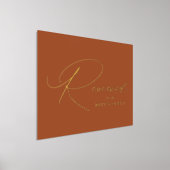 Elegantes Terracotta und Goldaunen Zeichen Foliendrucke (Ablage )